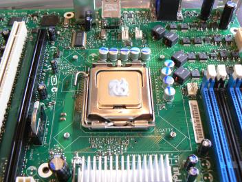 CPU with some thermal paste.
