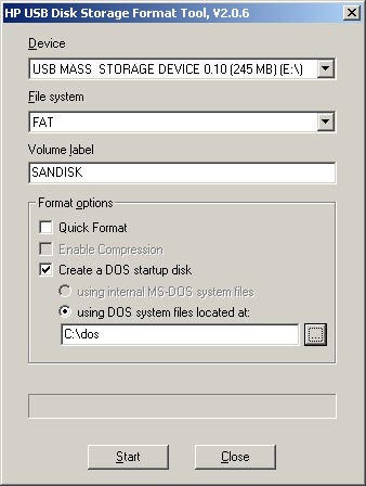HP USB Disk Storage Format Tool.
